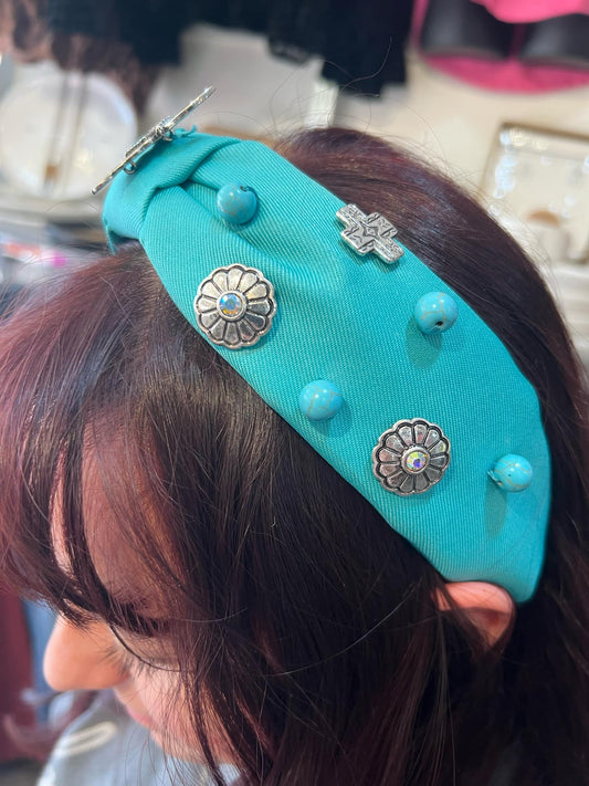 Western Style Turquoise Headband