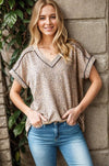 Dolman Sleeve Animal Print Top