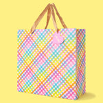 Gift Bags - Colorful Gingham - Assorted Sizes to Choose From