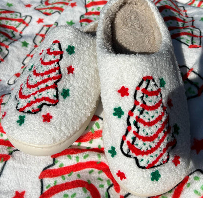 Christmas Tree Cake Slippers