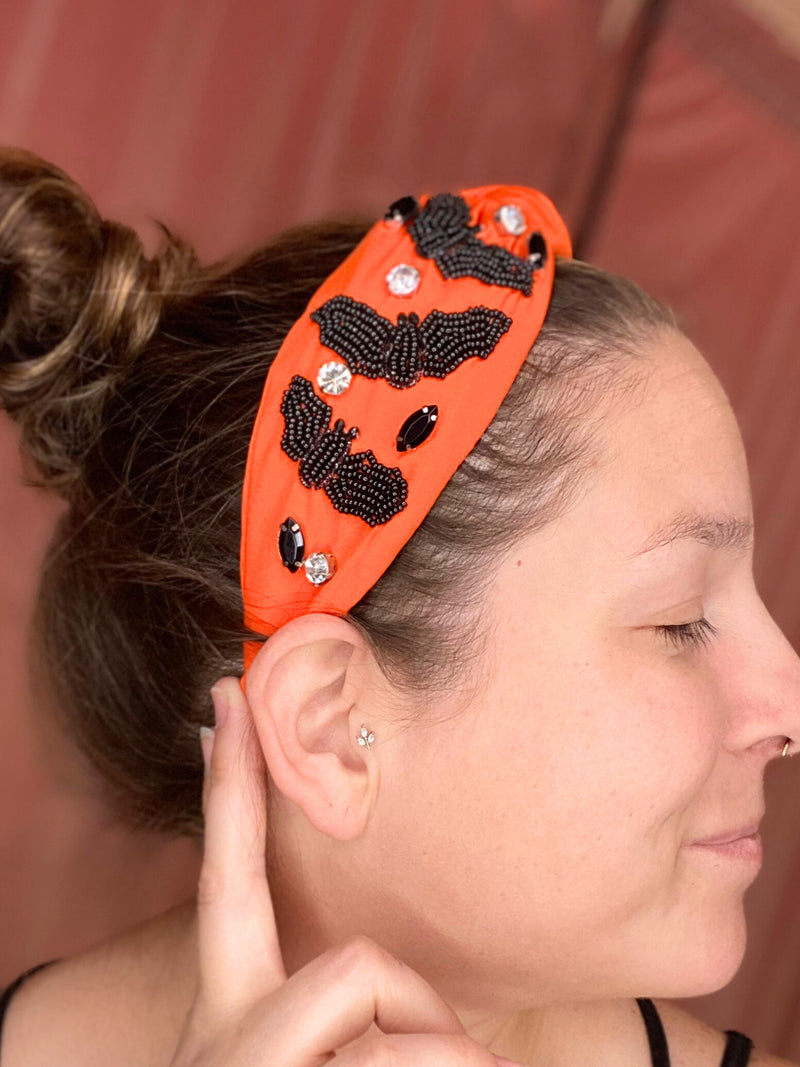Orange Bats Headband