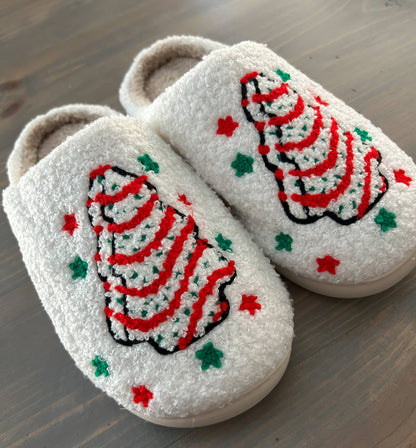 Christmas Tree Cake Slippers