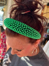 Small Green Beaded Headband