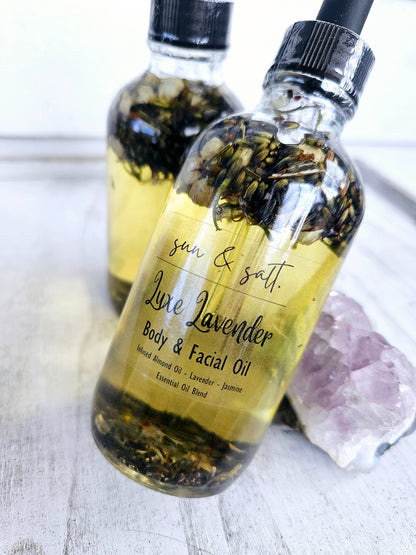 Luxe Lavender Body & Facial Oil - Infused Almond Oil