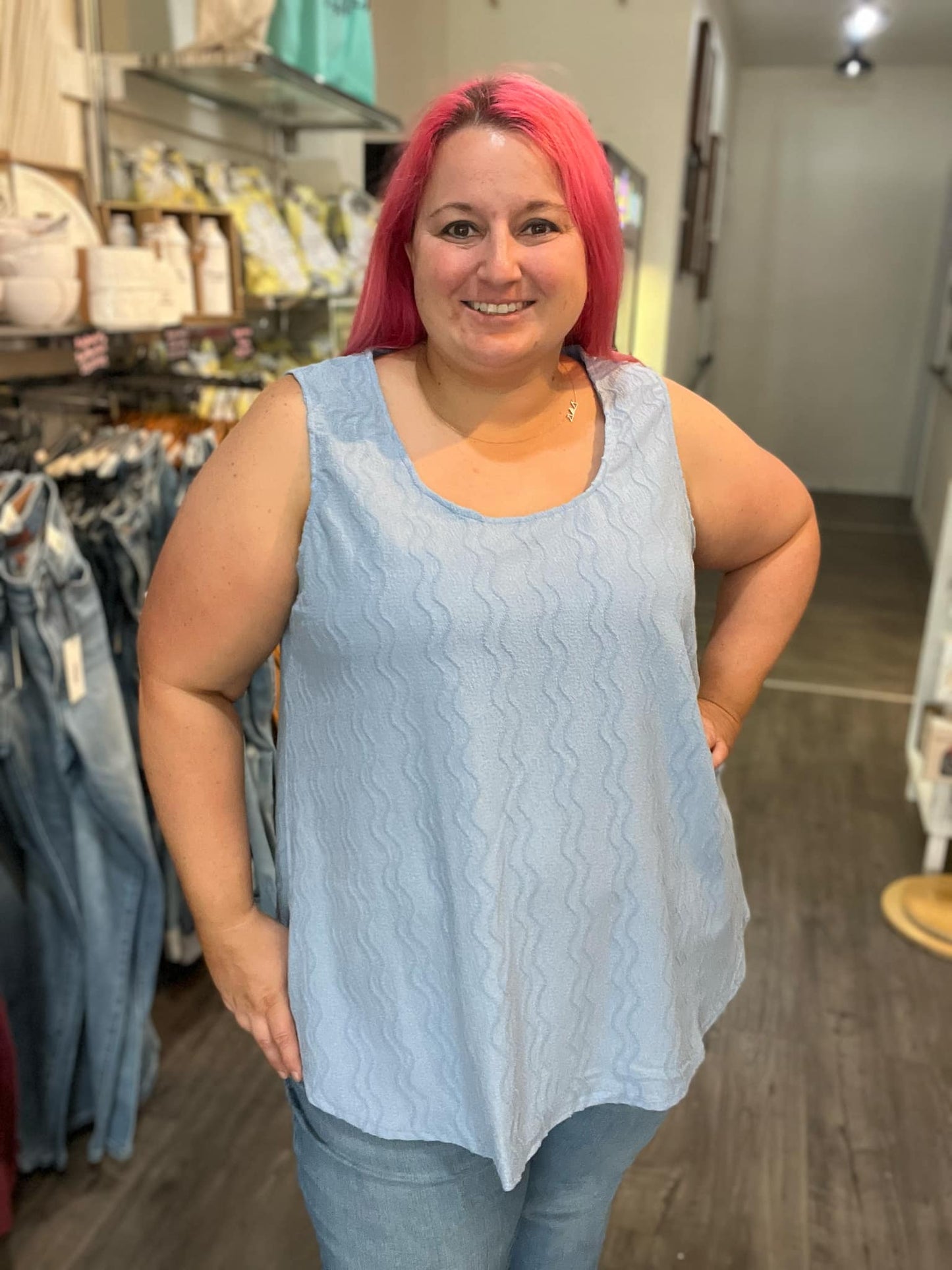 Textured Sleeveless Tank