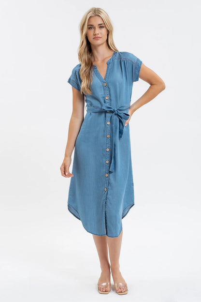 Chambray Button Down Dress
