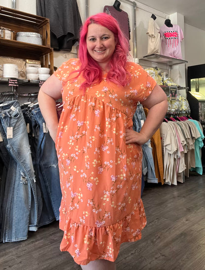 Floral Mini Baby Doll Dress