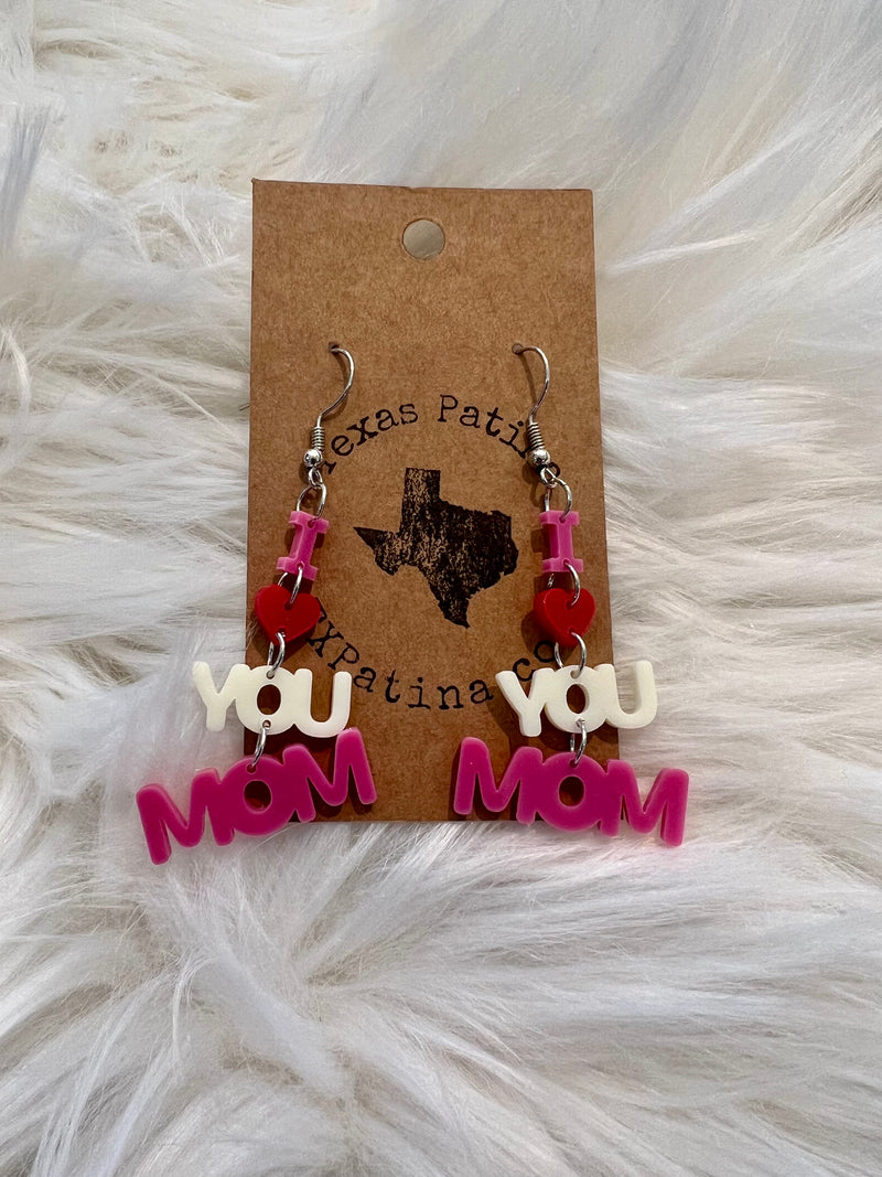 I love you Mom Earrings