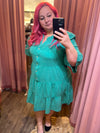 9-Mineral Washed Baby Bell Sleeve Woven Mini Dress