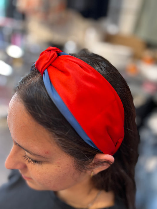 Red and Navy Headband