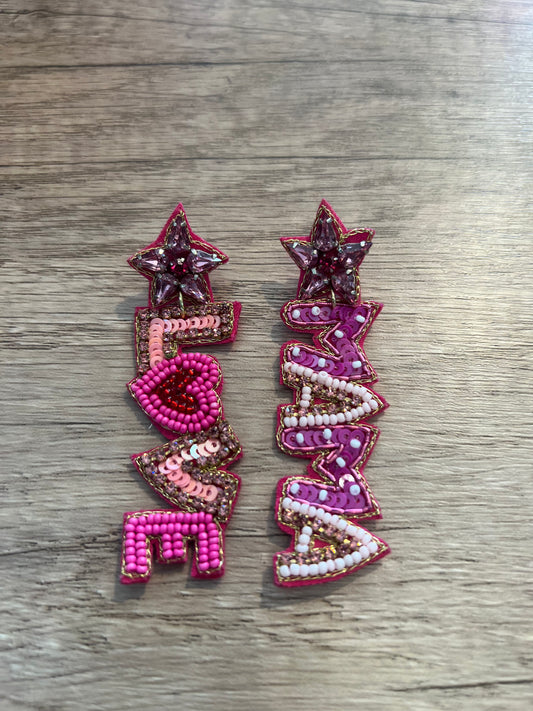 Pink Love Mama Earrings