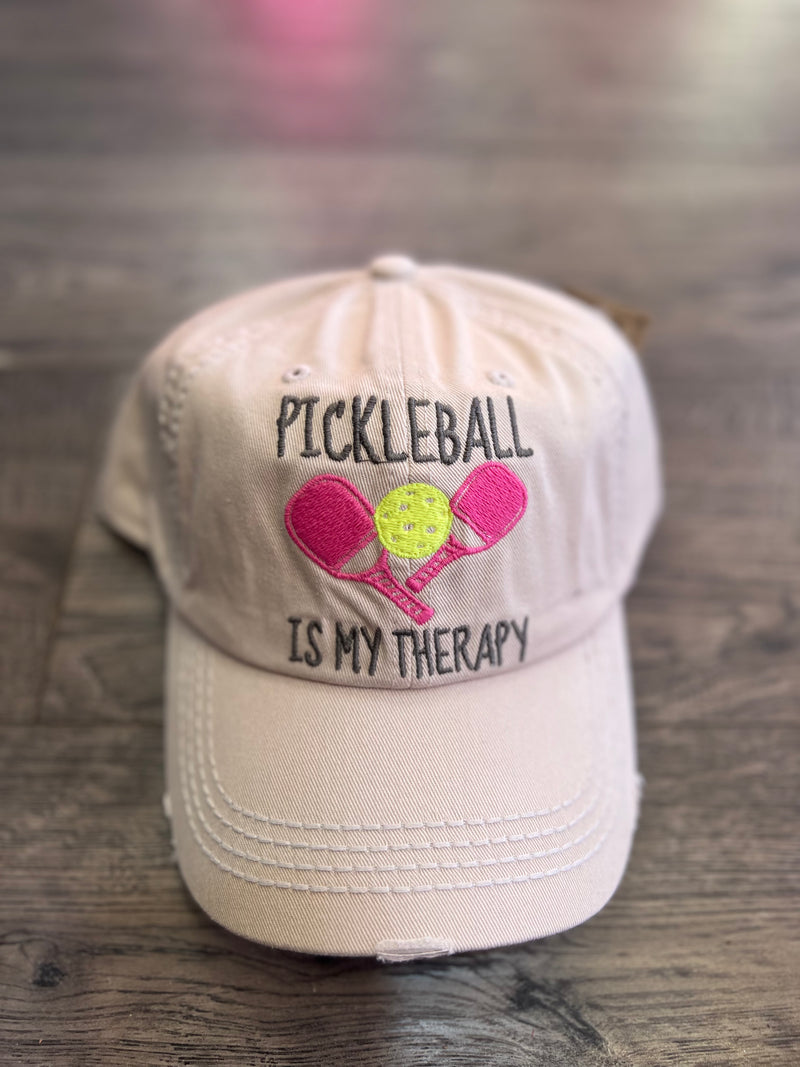 Pickleball is My Therapy Dad Hat