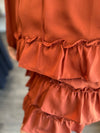 Ruffled Knee Length Dress