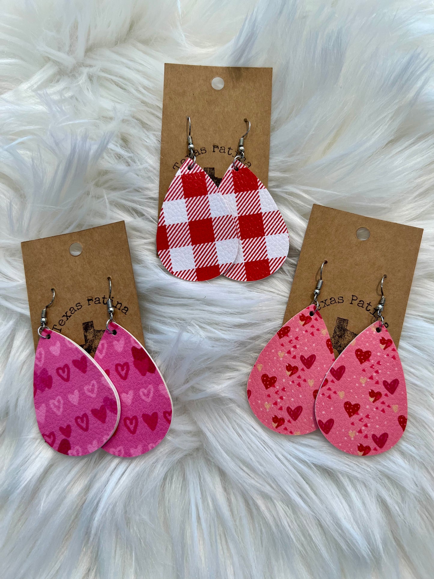 Leather Teardrop Earrings