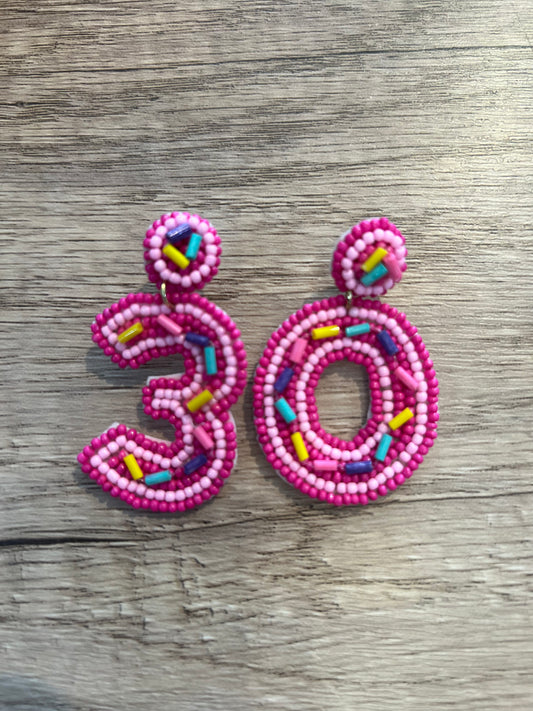 30th Birthday Earrings