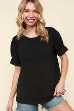 Black Bubble Short Sleeve