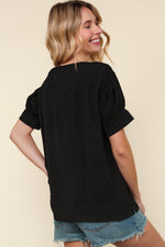 Black Bubble Short Sleeve