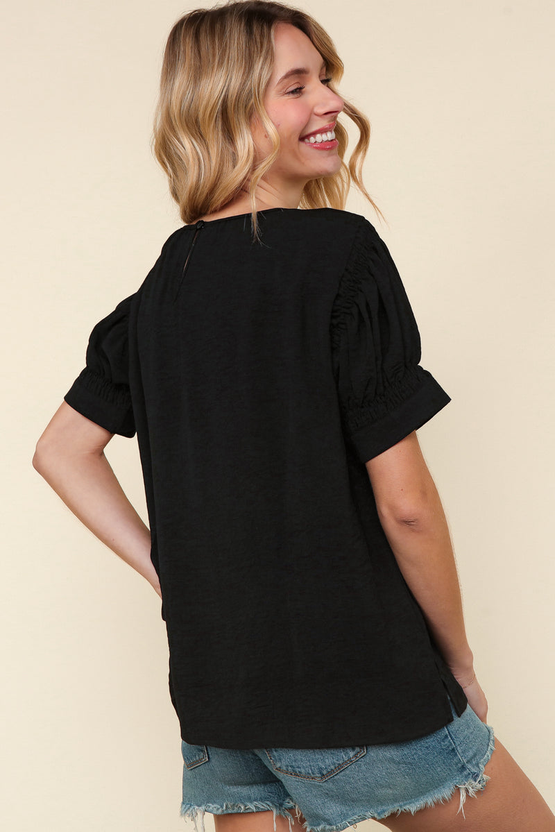 Black Bubble Short Sleeve
