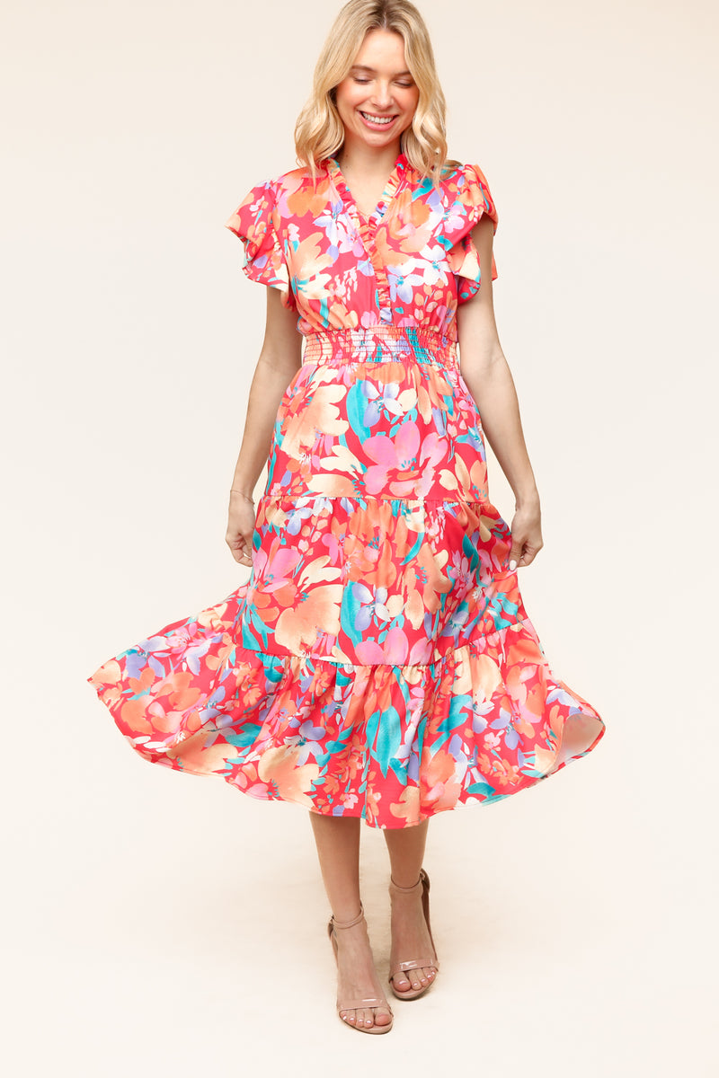 Print Woven Midi