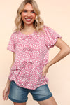 Front Ribbon Bow Tie Top