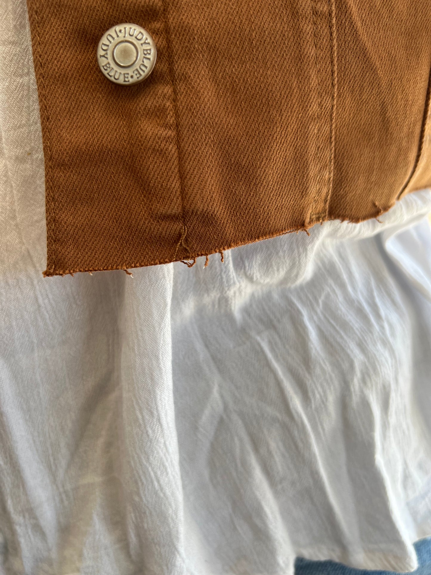 Camel Button Up Jacket Judy Blue 7865