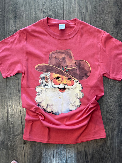 Cowboy Santa Hat Graphic Tee