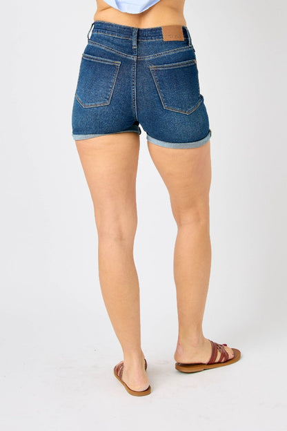 High Waist Tummy Control Cool Denim Shorts Judy Blue 150286