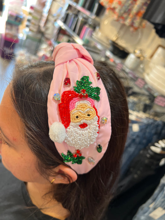 Pink Santa Headband