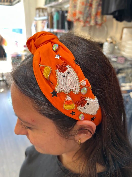 Orange Ghost Headband