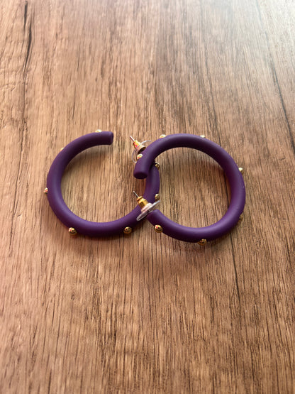 Hoops with Gold Details