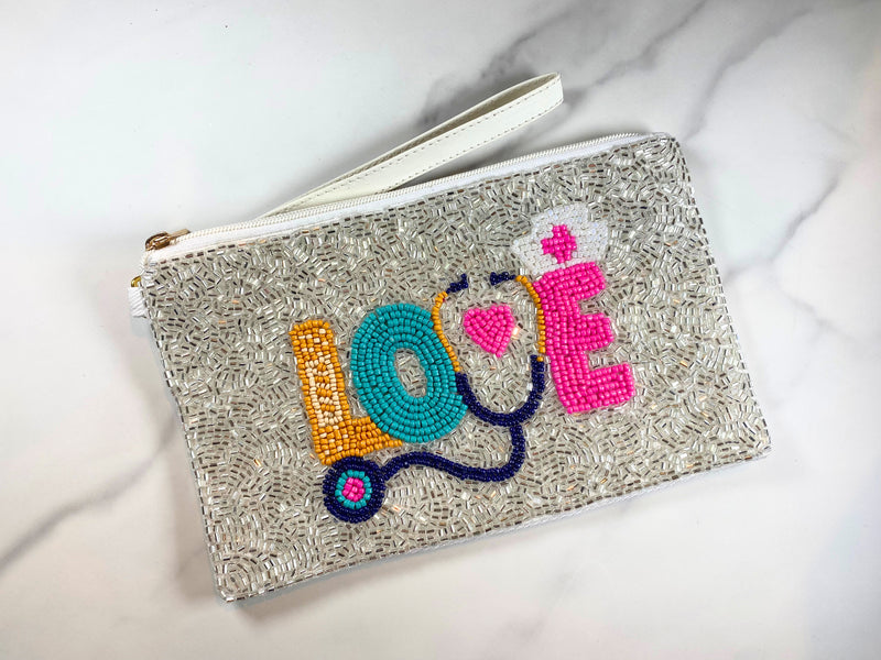 Nurse Beaded Wristlet