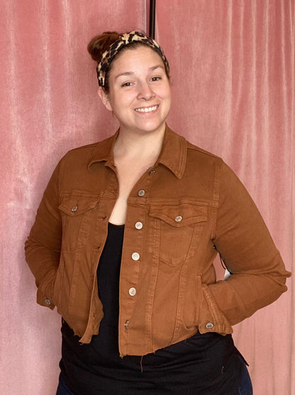 Camel Button Up Jacket Judy Blue 7865