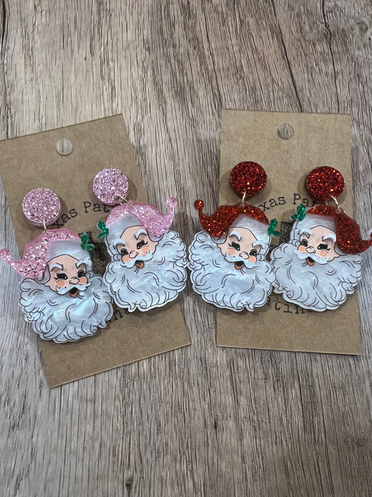 Santa Head Earrings