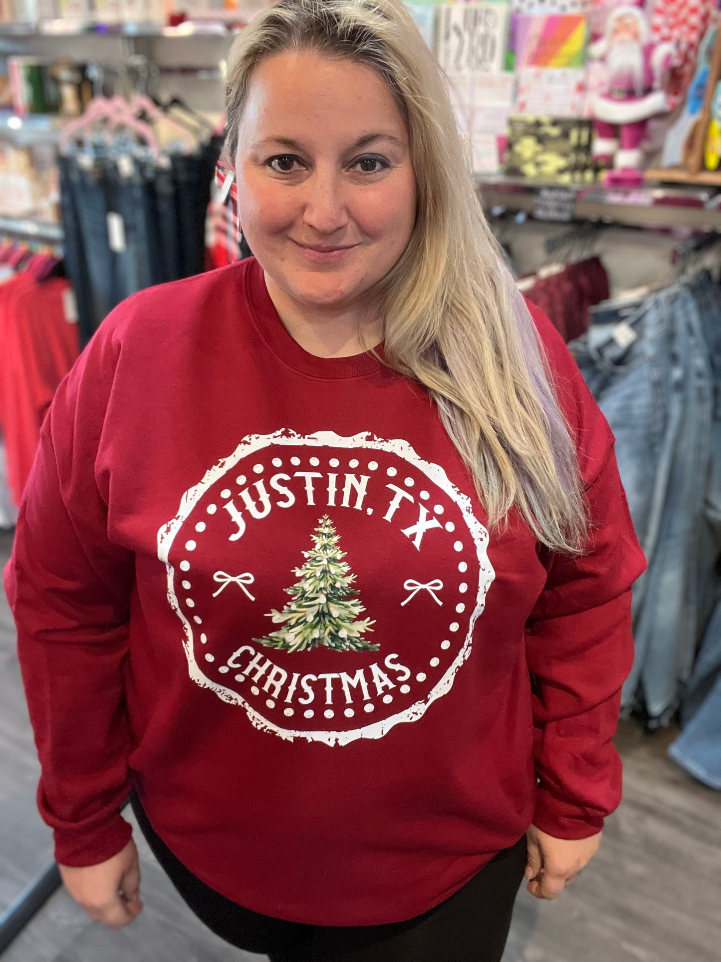 Justin, TX Christmas Sweater