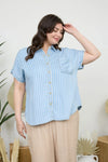 Stripe Chambray Short Sleeve