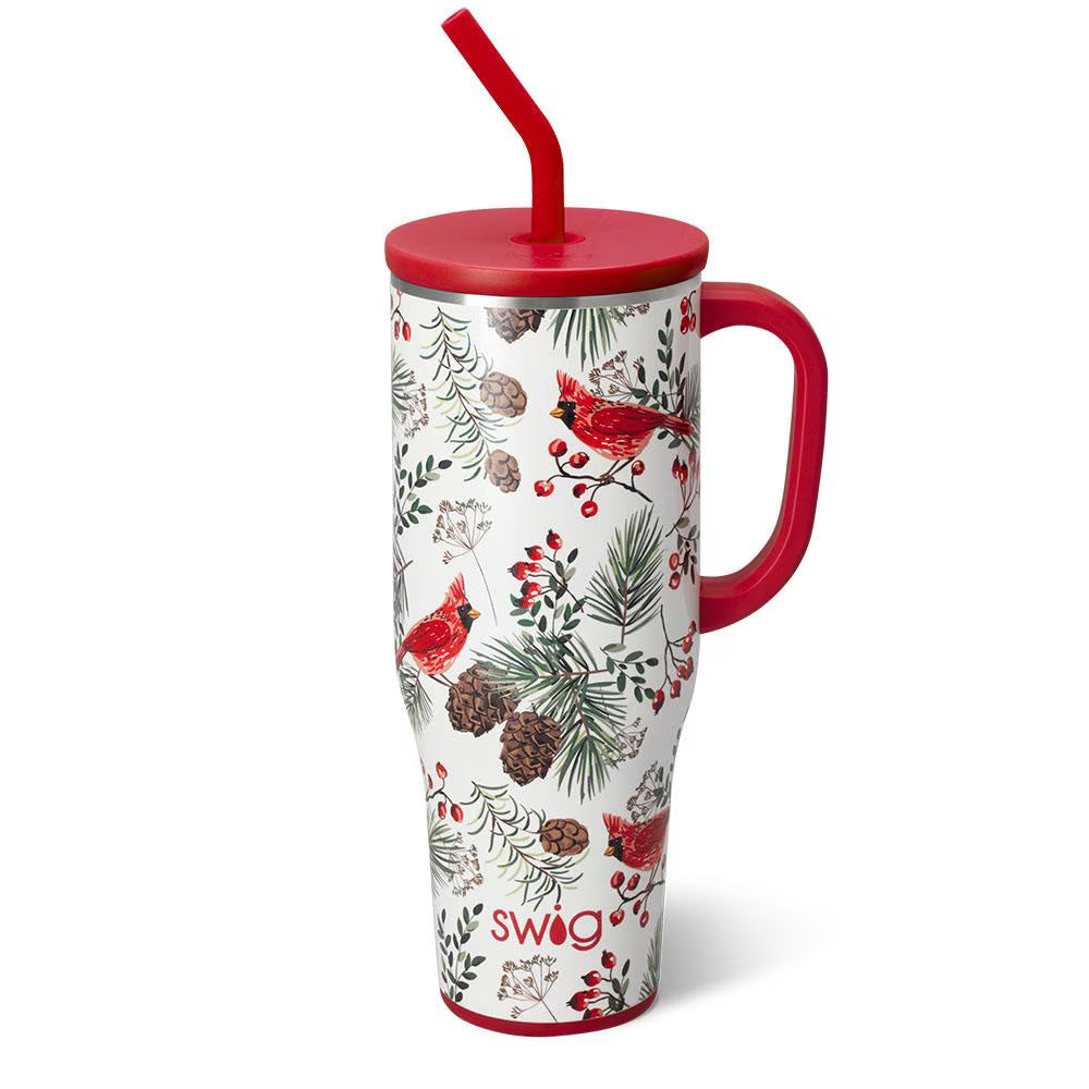 Winter Cardinal 40 oz Handled Mega Mug - SWIG
