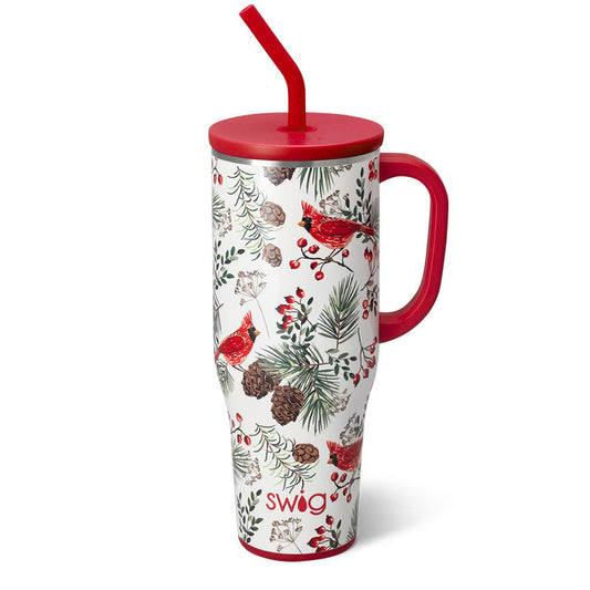 Winter Cardinal 40 oz Handled Mega Mug - SWIG