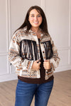 Boho Breeze Aztec Jacket with Fringe