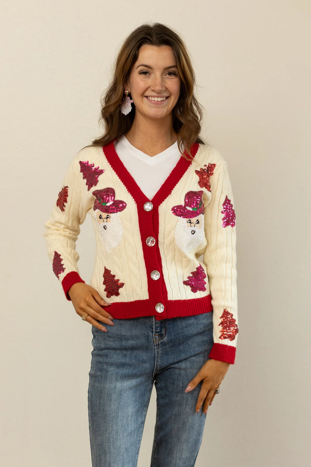 Cowboy Santa Cardigan