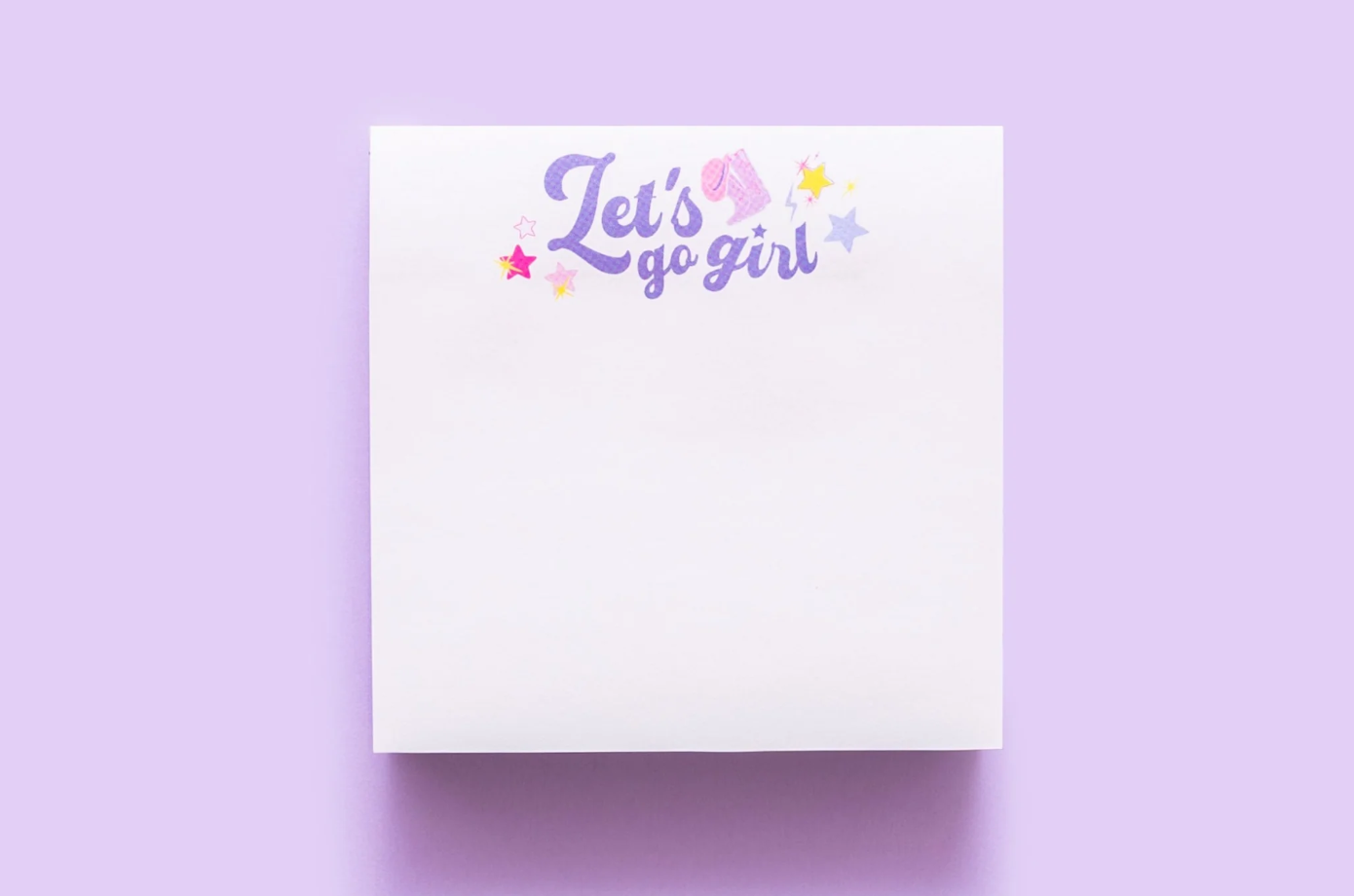 Let's Go Girl Sticky Notes