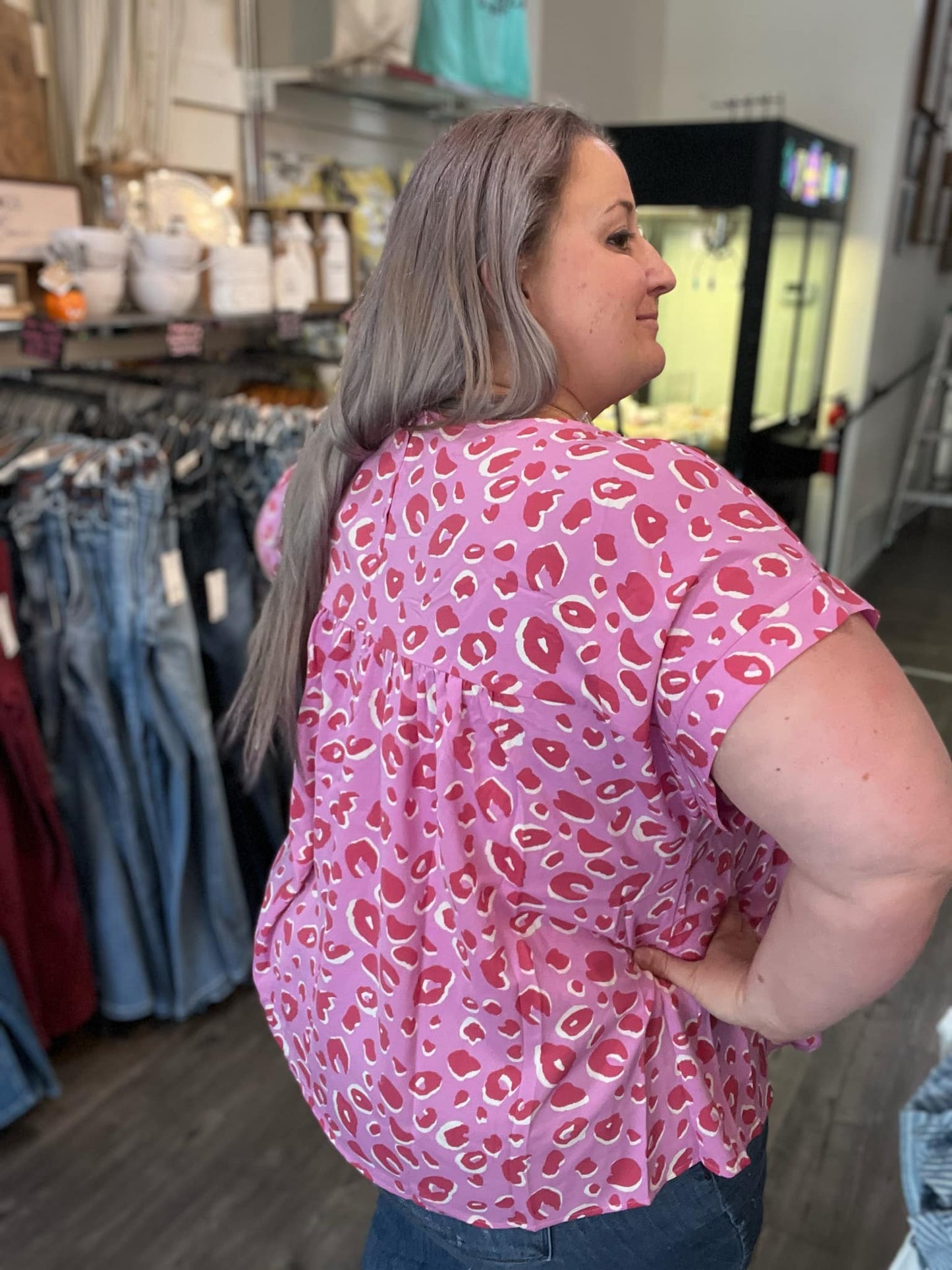 Leopard Print Flutter Sleeve