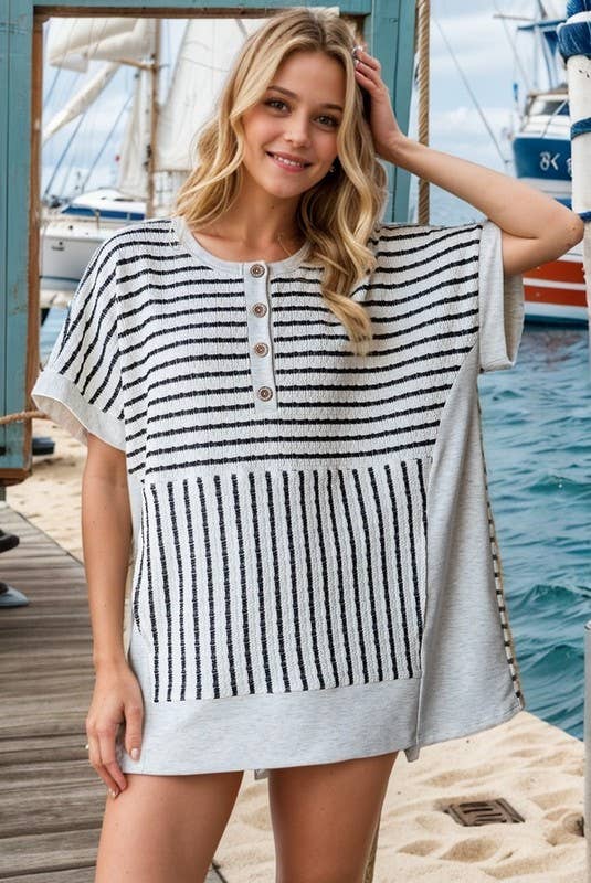 Short Sleeve Striped Top