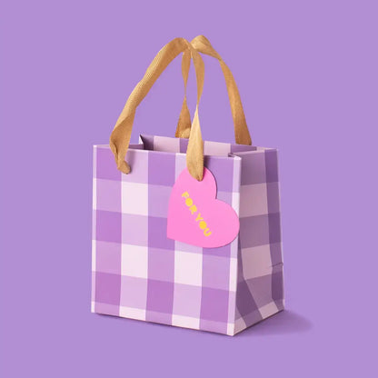Gift Bags - Purple Gingham - Assorted Sizes