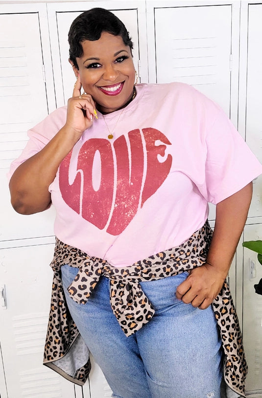 Love Heart Distressed T-Shirt