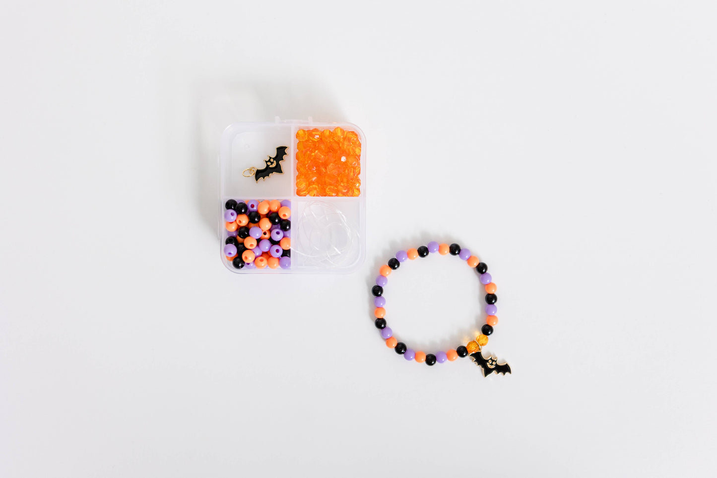 Halloween Craft, DIY Mini Stretchy Bracelet Craft Kit Bat