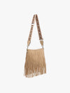 Sadie Suede Fringe Crossbody w/ Guitar Tan