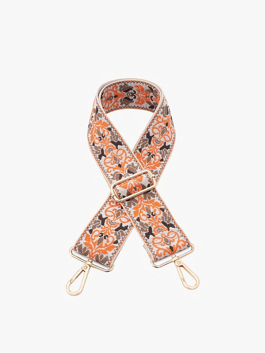 Bohemian Guitar Strap Brown/Orange