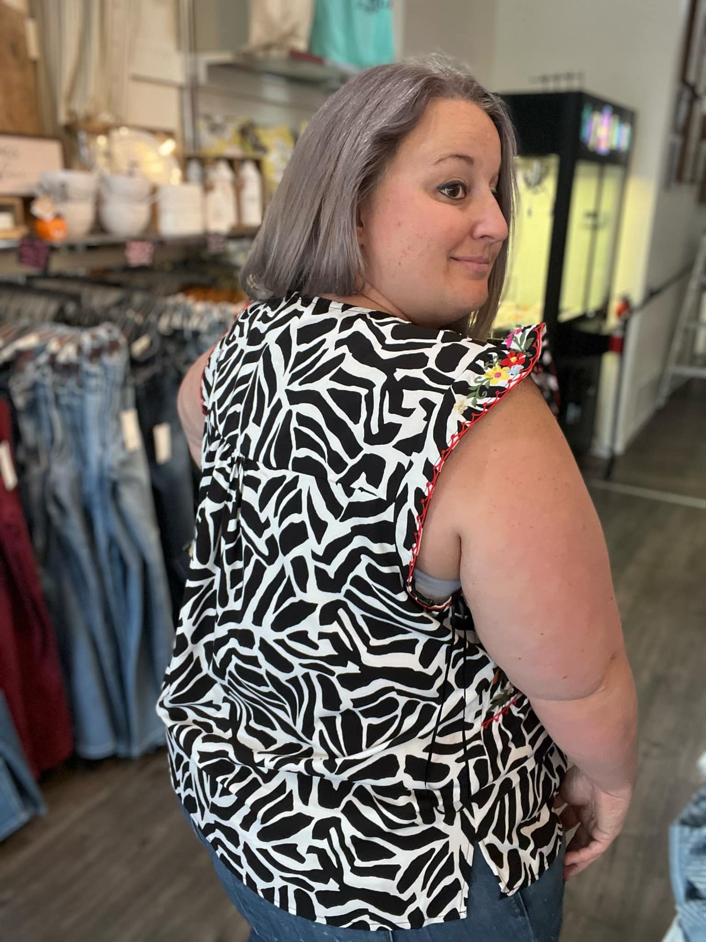 Animal Print with Embroidery