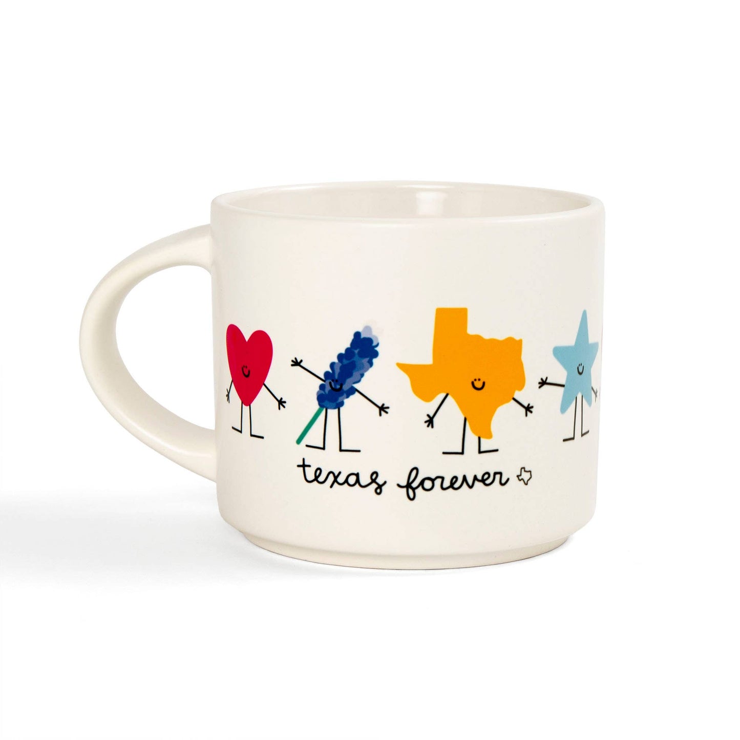 Texas Forever Western Doodle Friends Mug - Cream