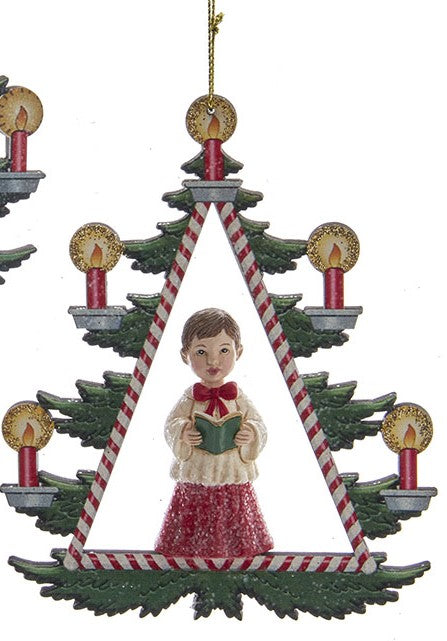 German Choir Boy and Girl Ornament